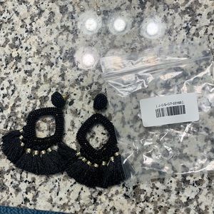 NWT! Black tassel earrings from red dress boutique